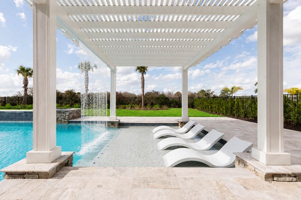 Poolside pergola at The Dream Mansion